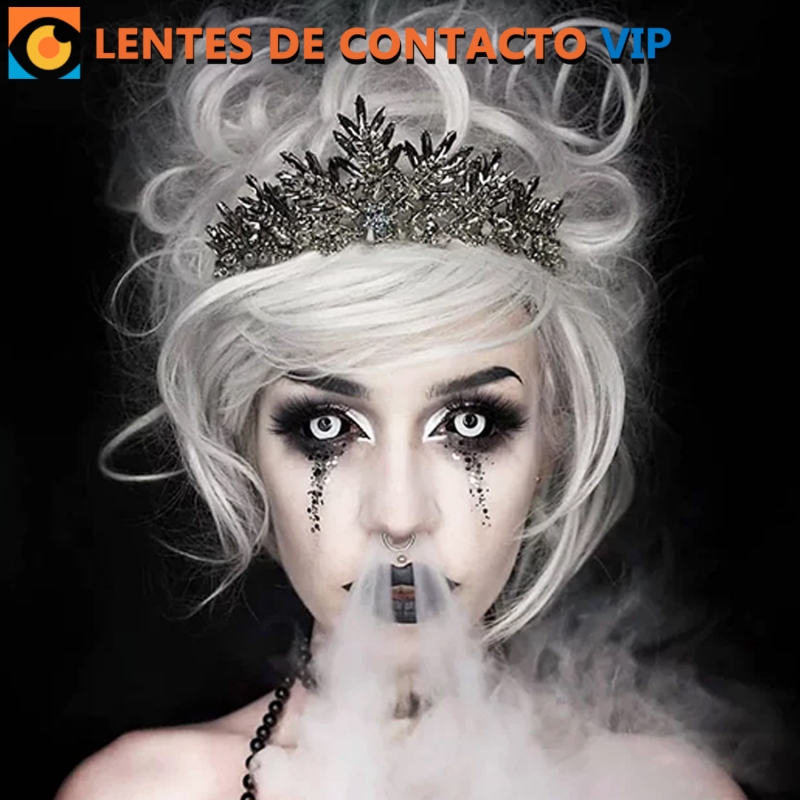 Lentillas Sclera 22mm negras y blancas
