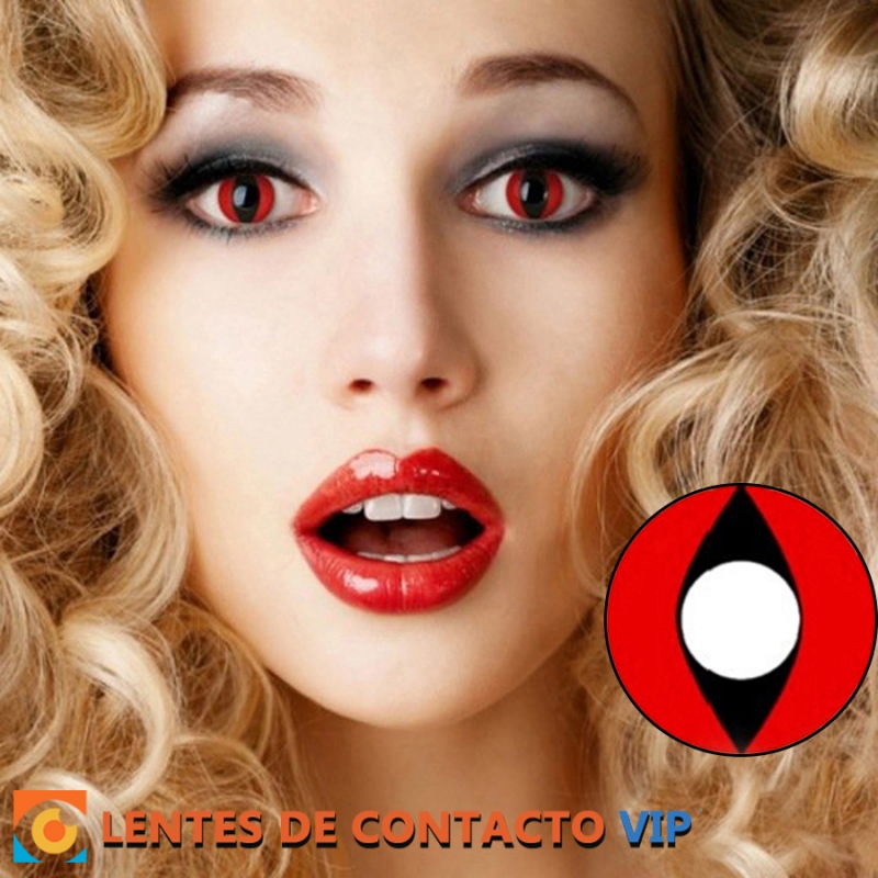 Lentillas ojo de gato rojos