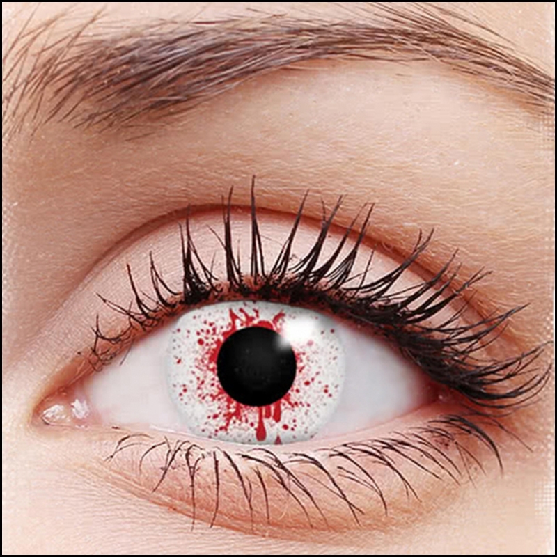 Lentes blancos con sangre