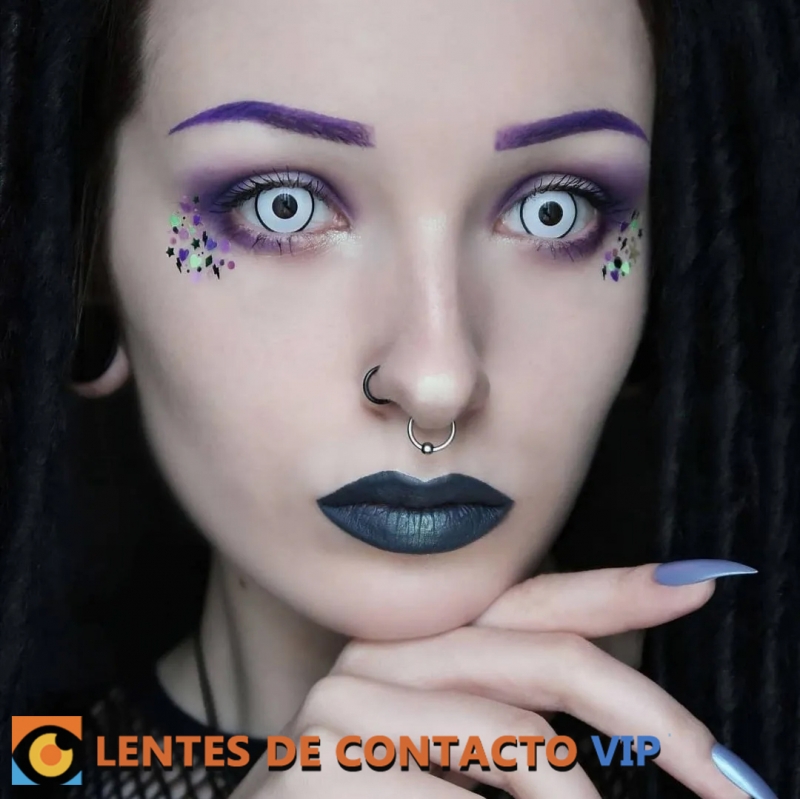 Lentillas blancas con aro fino
