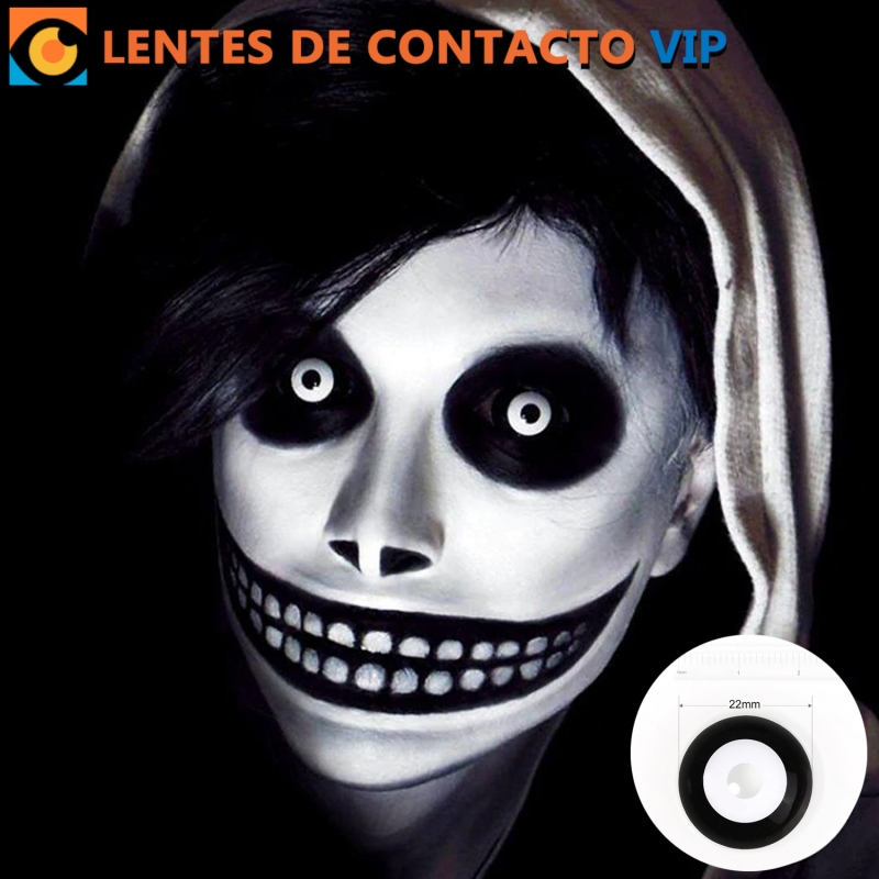 Lentillas Sclera 22mm negras y blancas