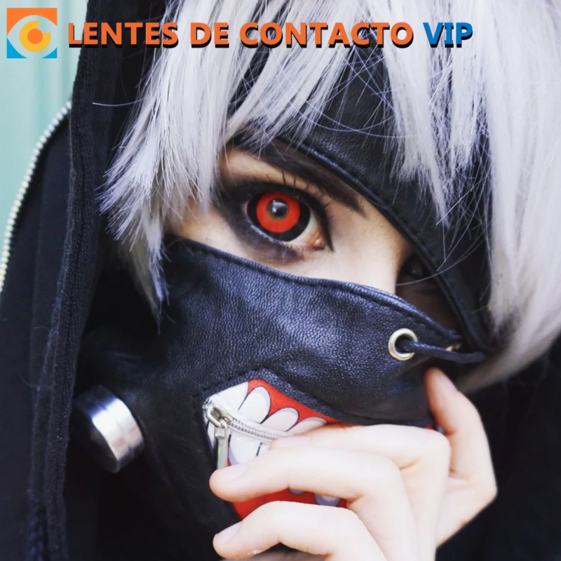 Lentillas Sclera 22mm rojas y negras